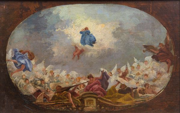 Gloria della Vergine con angeli e santi