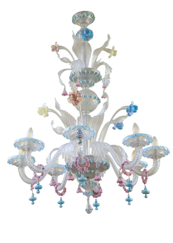 Lampadario in vetro di Murano