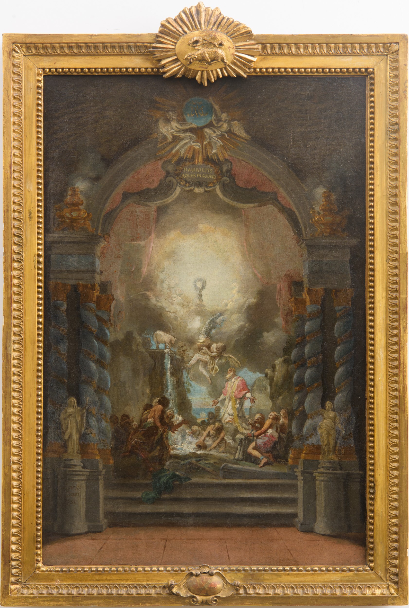 Scuola italiana, Allegoria eucaristica della Fonte della Salvezza, olio su tela (1751)