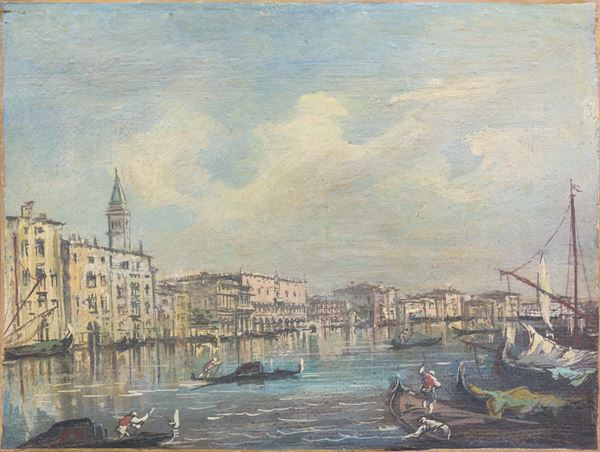 Coppia di veduta del Canal Grande