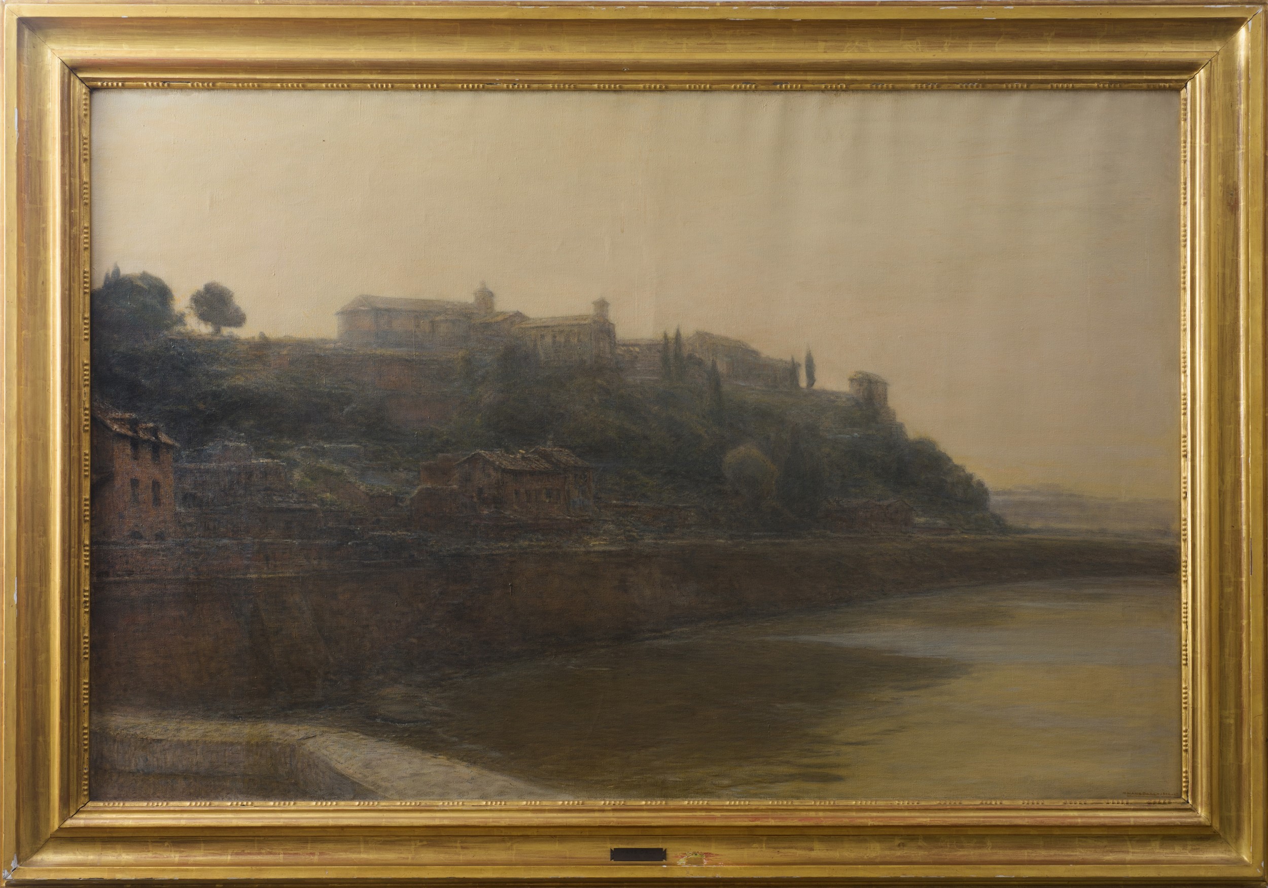 Il Tevere dall'Aventino, olio su tela