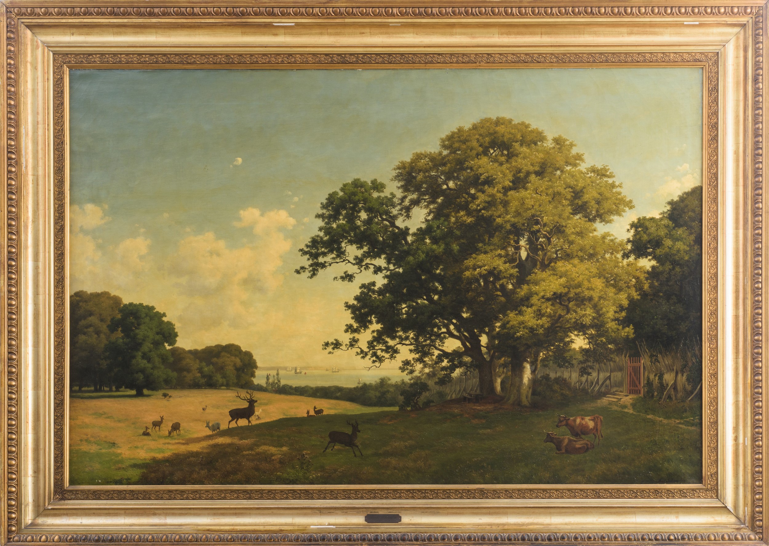 Axel Thorsen Schovelin - Scorcio di paesaggio campestre, olio su tela