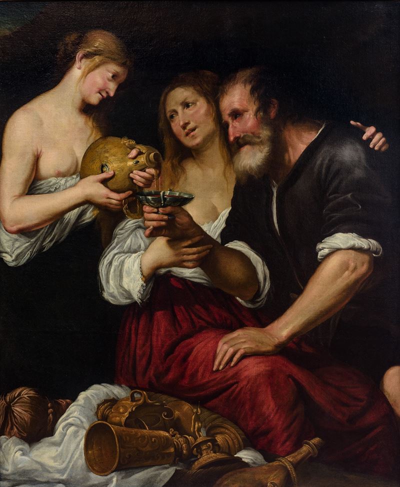 Giovanni Andrea Ferrari - Lot e le figlie, olio su tela