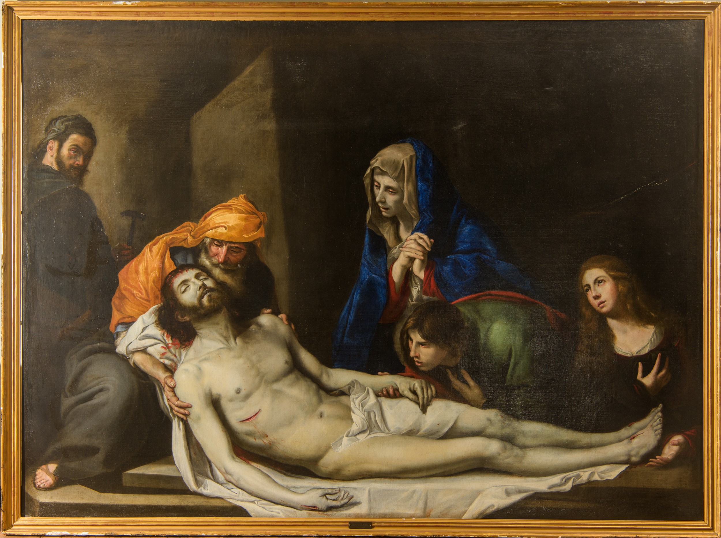 Scuola napoletana, Compianto sul Cristo morto, olio su tela (XVII secolo)