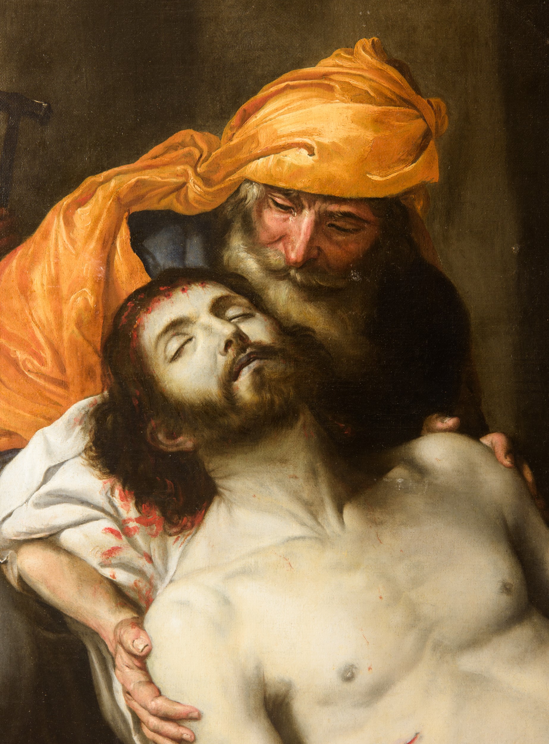 Scuola napoletana, Compianto sul Cristo morto, olio su tela (XVII secolo)