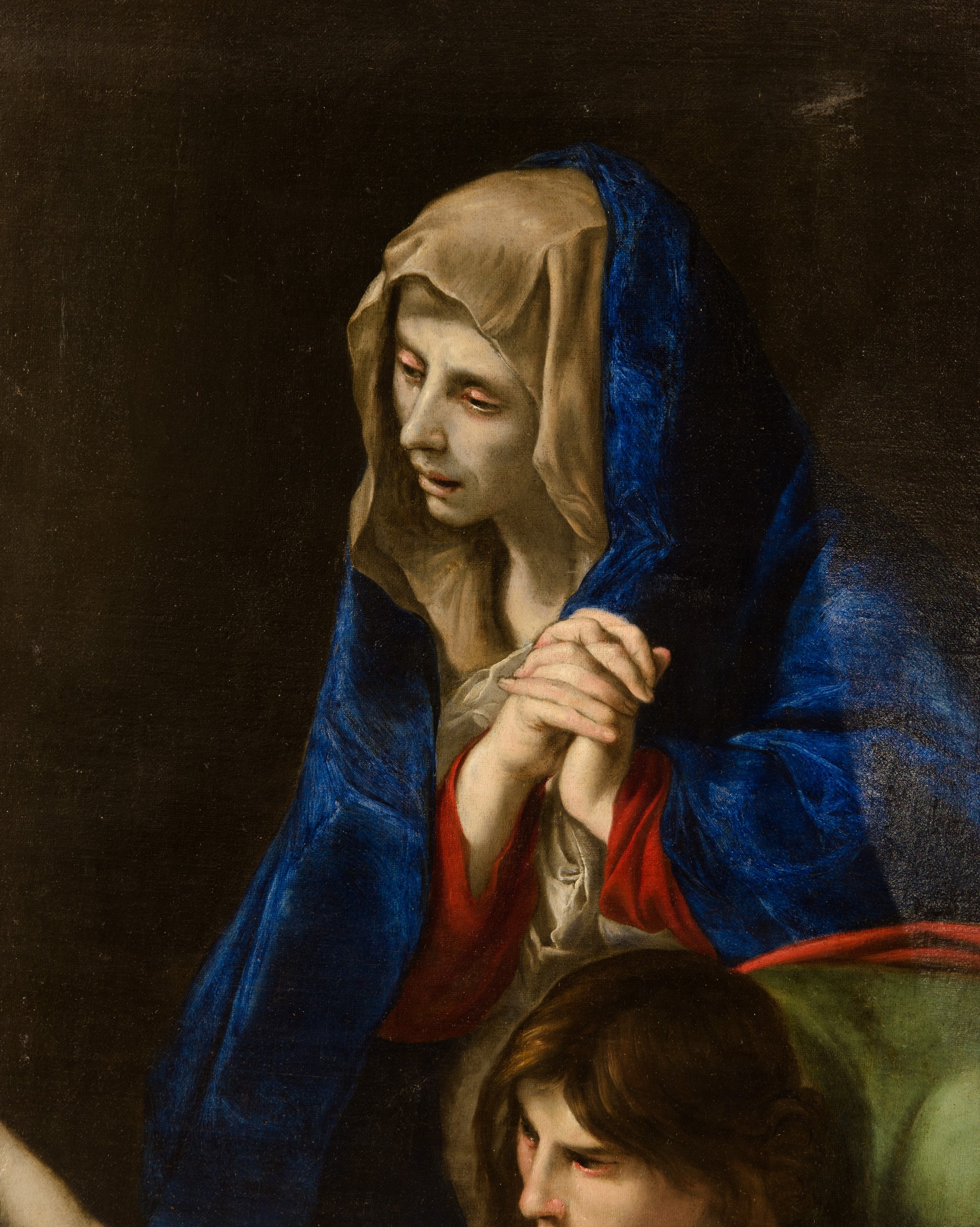 Scuola napoletana, Compianto sul Cristo morto, olio su tela (XVII secolo)