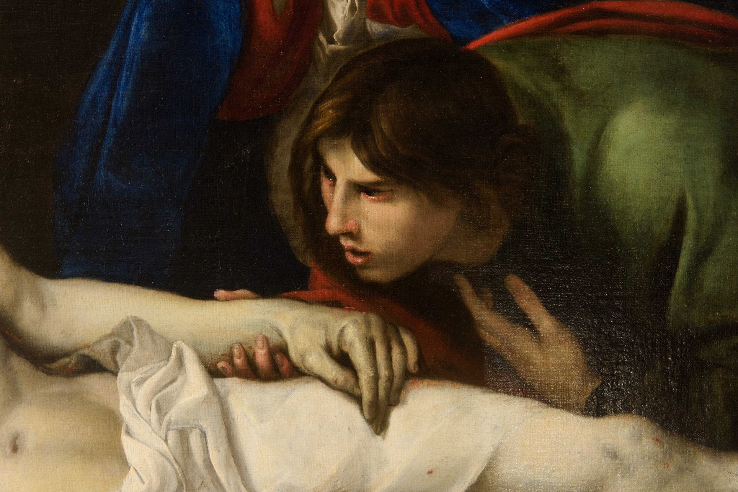 Scuola napoletana, Compianto sul Cristo morto, olio su tela (XVII secolo)