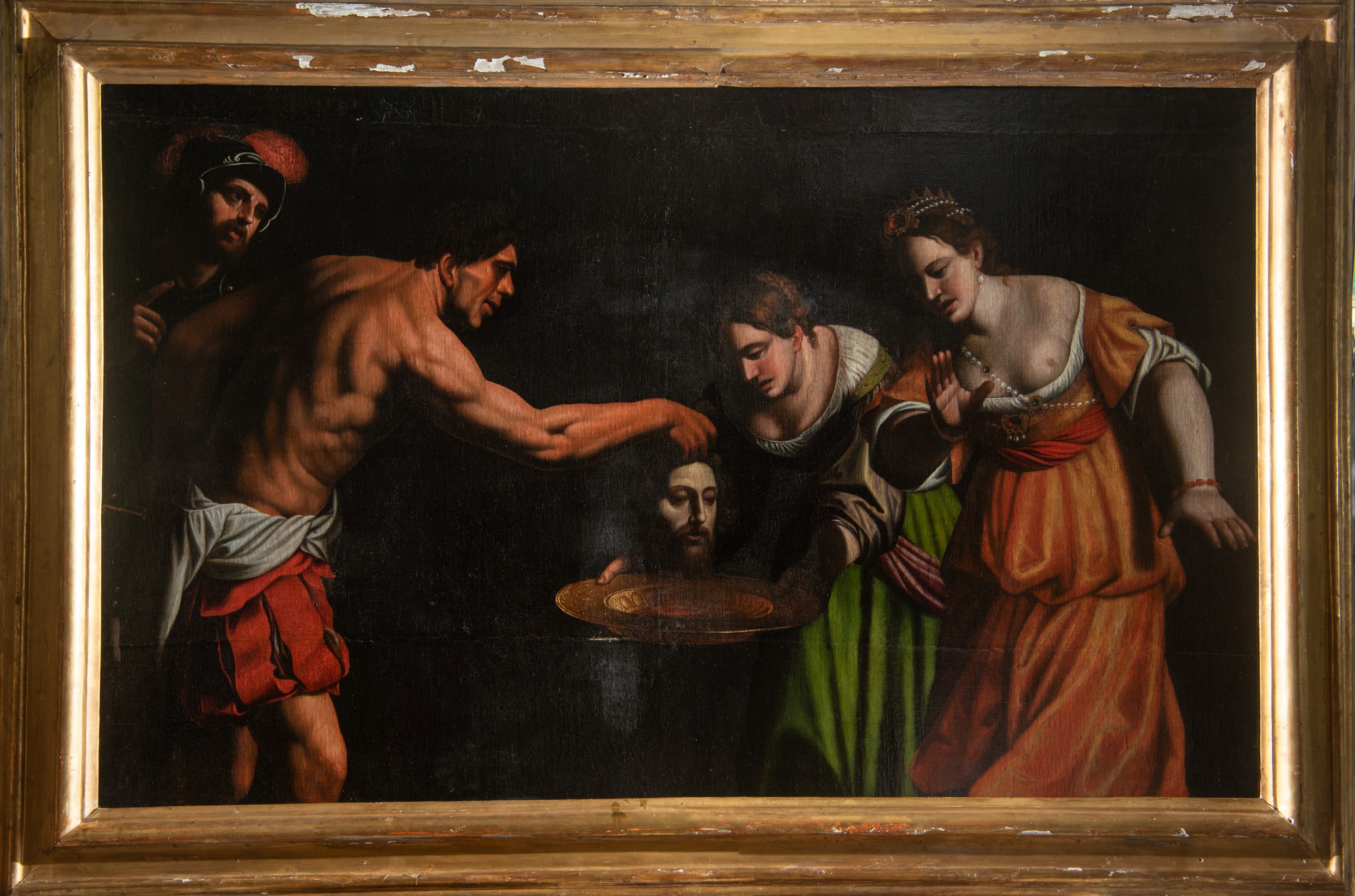 Alessandro Turchi Detto L'orbetto - Salomè riceve la testa di San Giovanni Battista, olio su tela