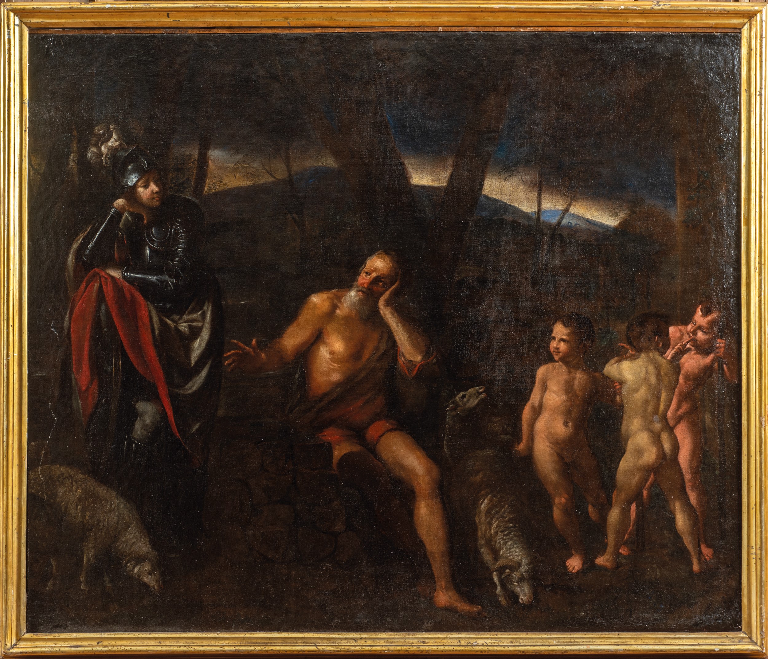Angelo Caroselli - Erminia tra i pastori, olio su tela