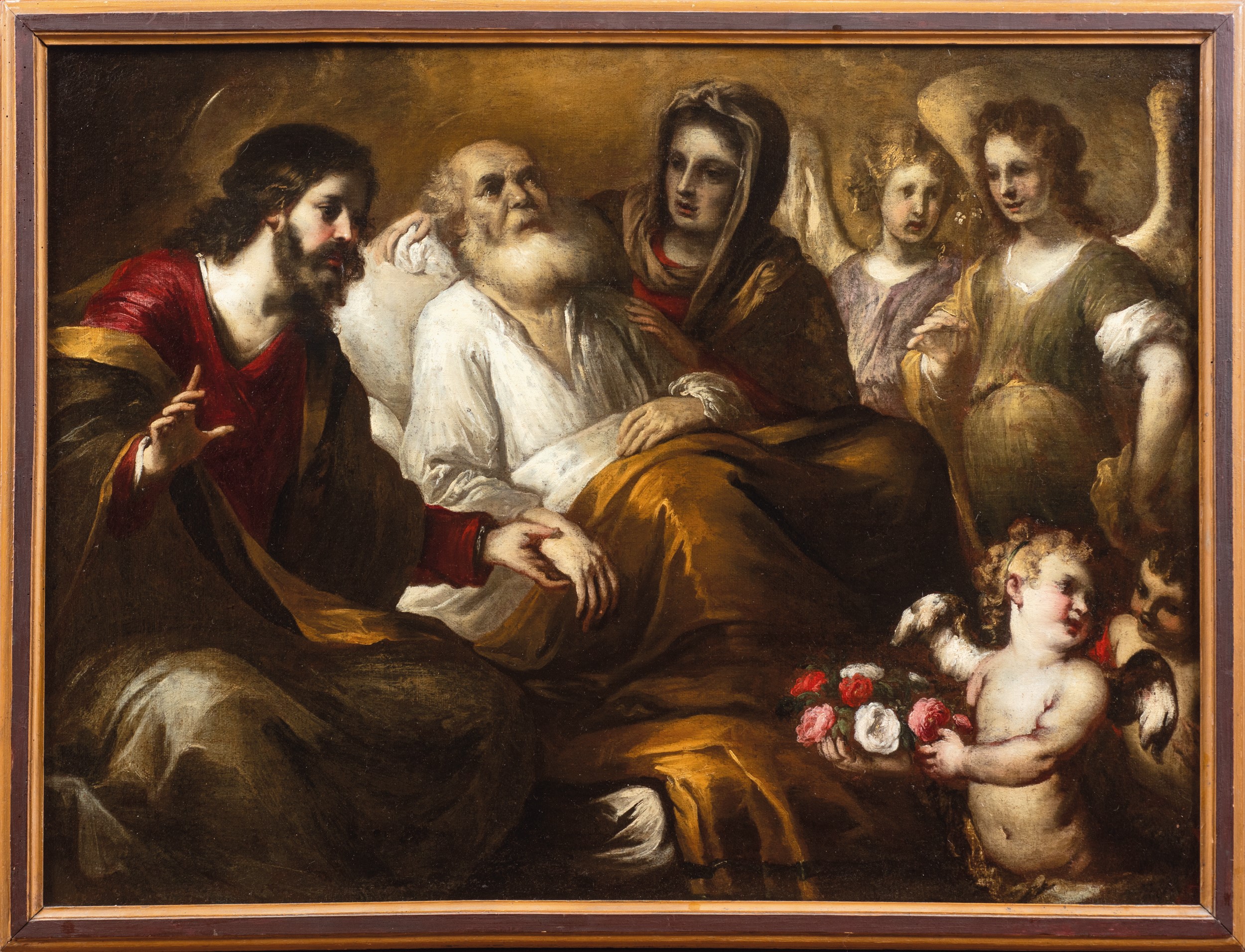 Scuola genovese del XVII secolo, Morte di San Giuseppe, olio su tela