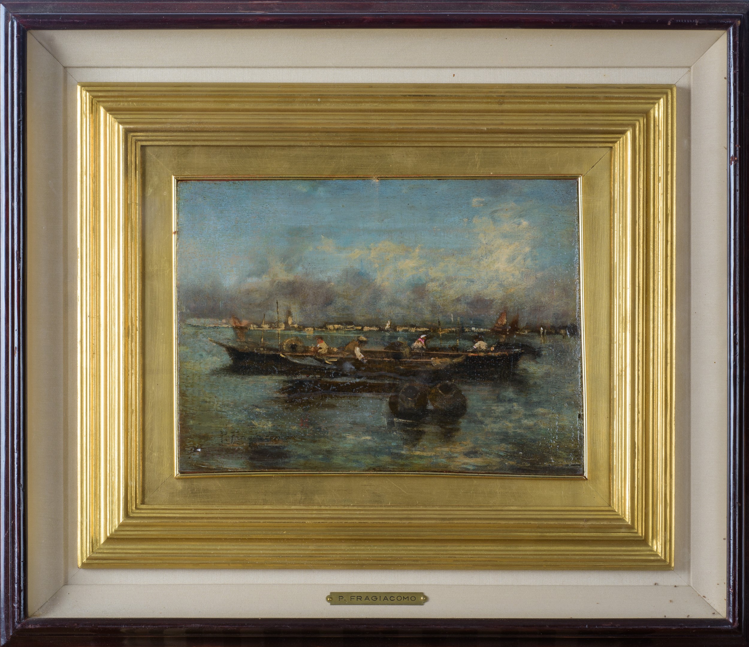 Pietro Fragiacomo - Pescatori in laguna