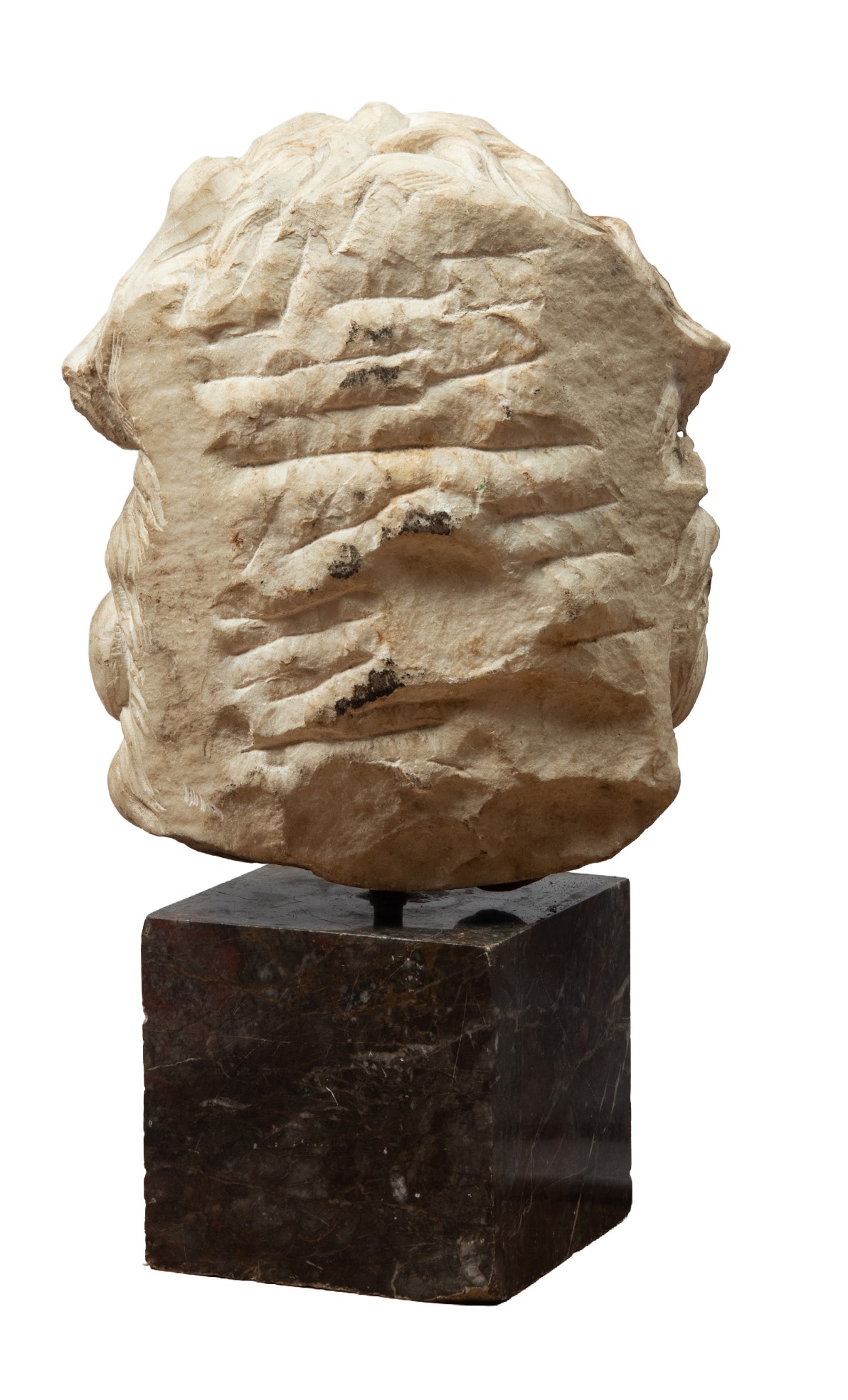 Maschera in marmo bianco statuario, Prima metà XX secolo