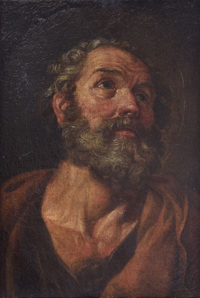 Scuola emiliana del XVII secolo, San Pietro con cornice
