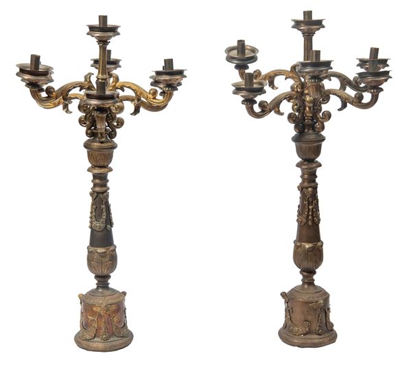 Coppia di candelabri