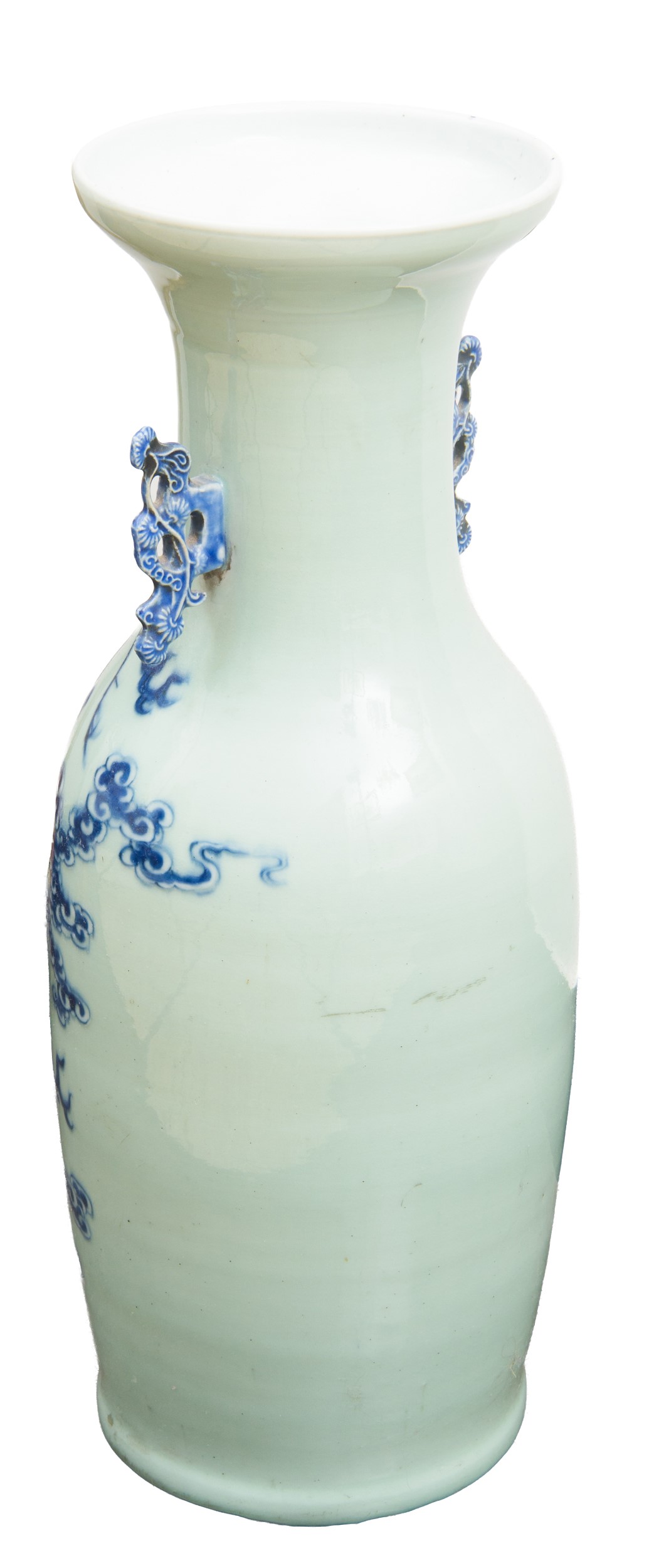 Cina, Vaso in porcellana decorato con drago e fenice, XX secolo
