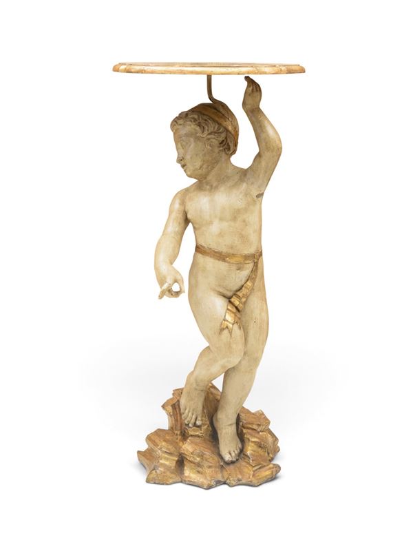 Tavolino con base a forma di putto
