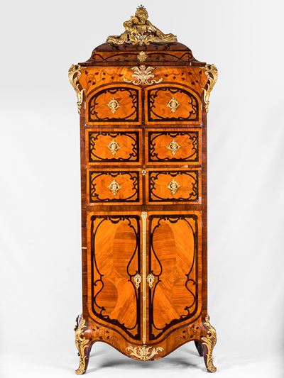 Importante Secrétaire À Abattant con Orologio