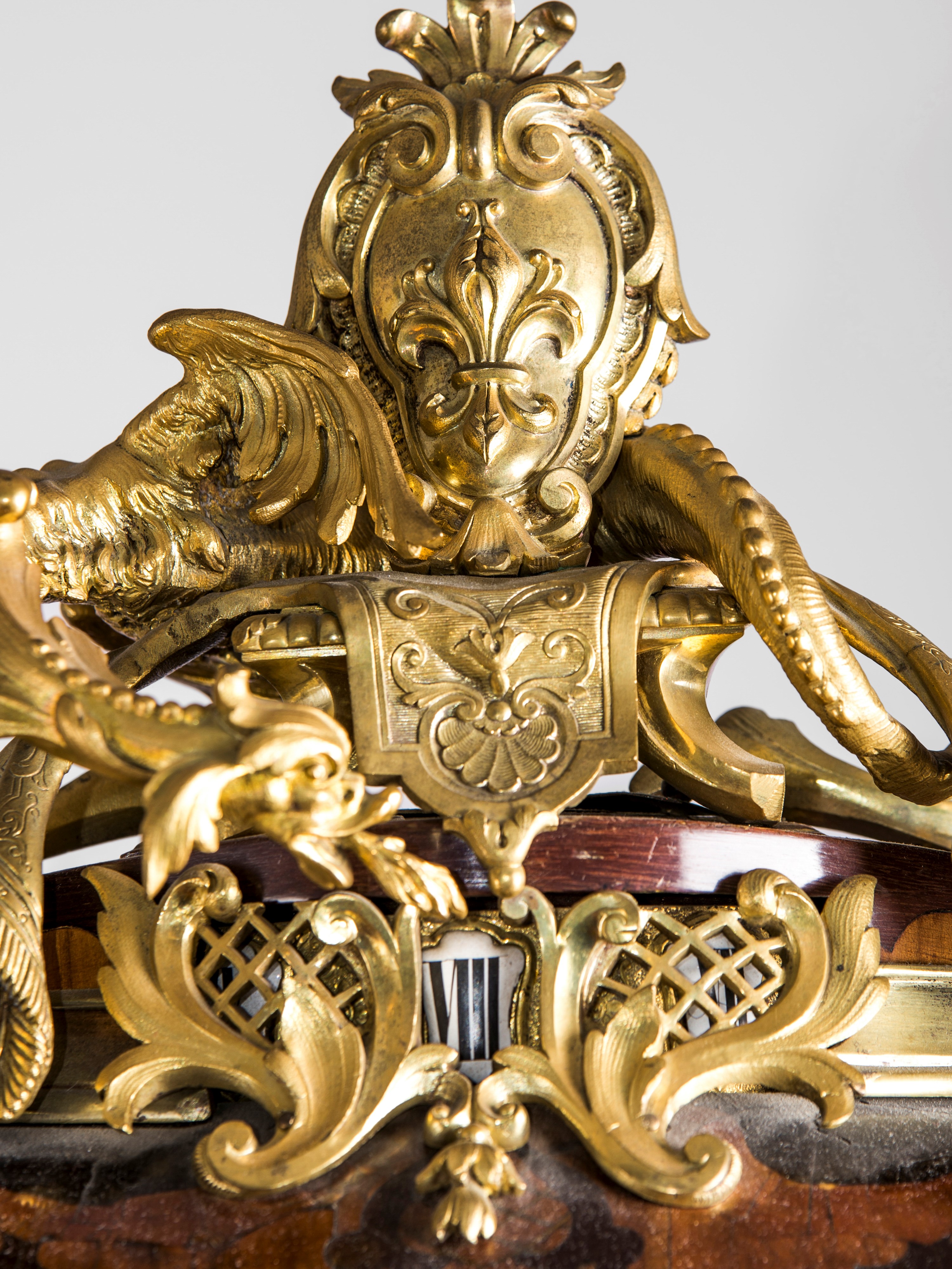Importante Secrétaire À Abattant con Orologio