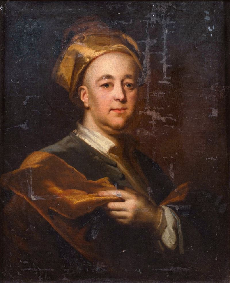 Salomon Adler - Ritratto d’uomo con berretto, olio su tela