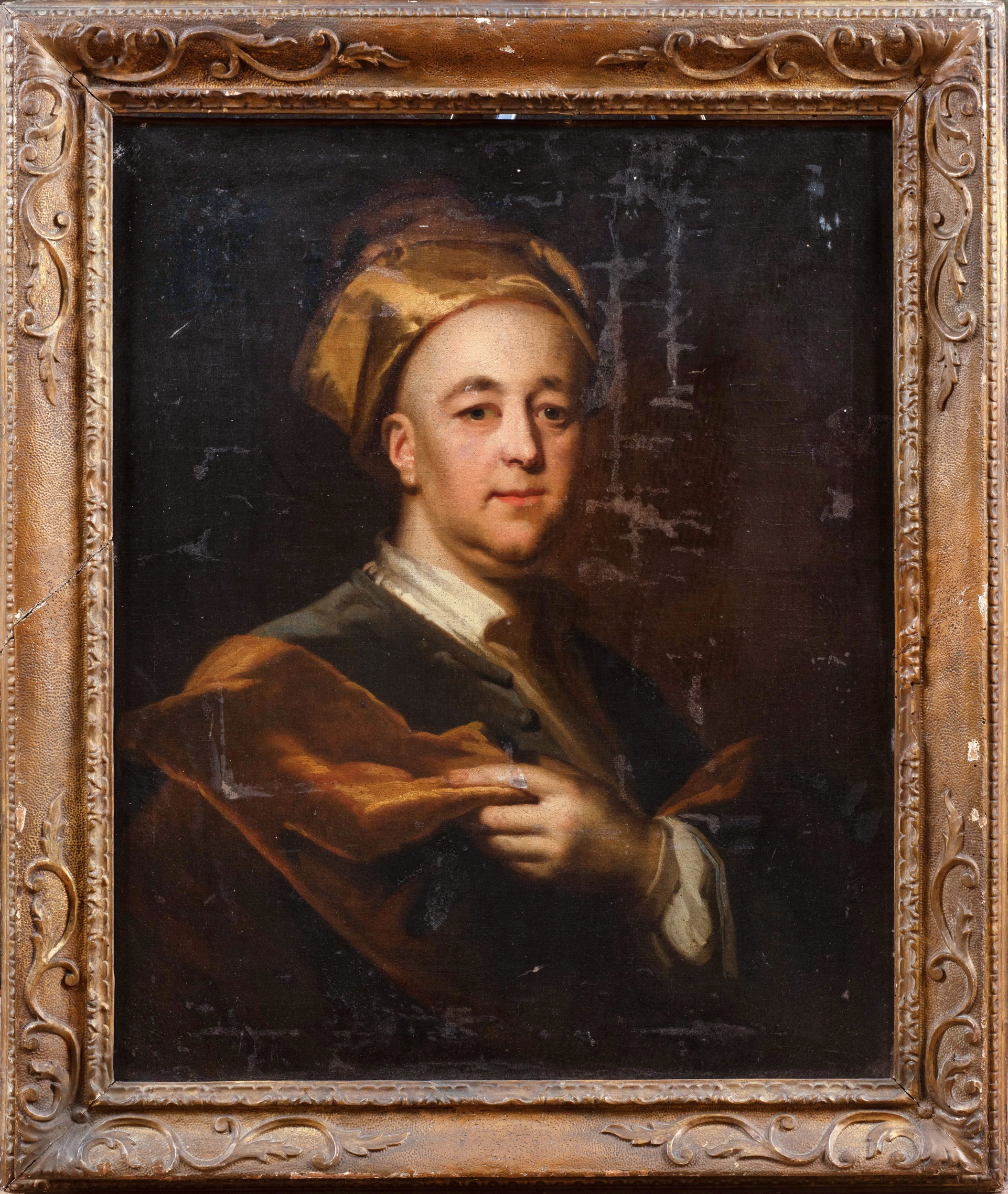 Salomon Adler - Ritratto d’uomo con berretto, olio su tela