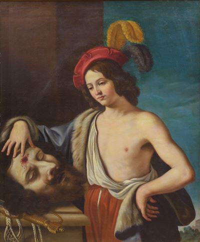 Scuola bolognese, David con la testa di Golia