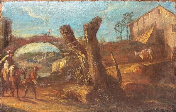 Paesaggio con personaggi