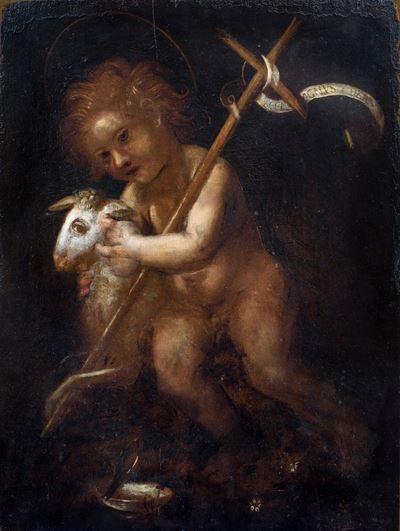 San Giovanni Battista fanciullo con l’Agnello, olio su tavola