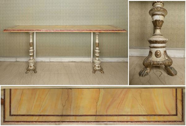 Lacquered wooden shelf