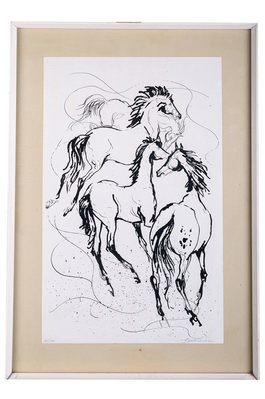 Running horses