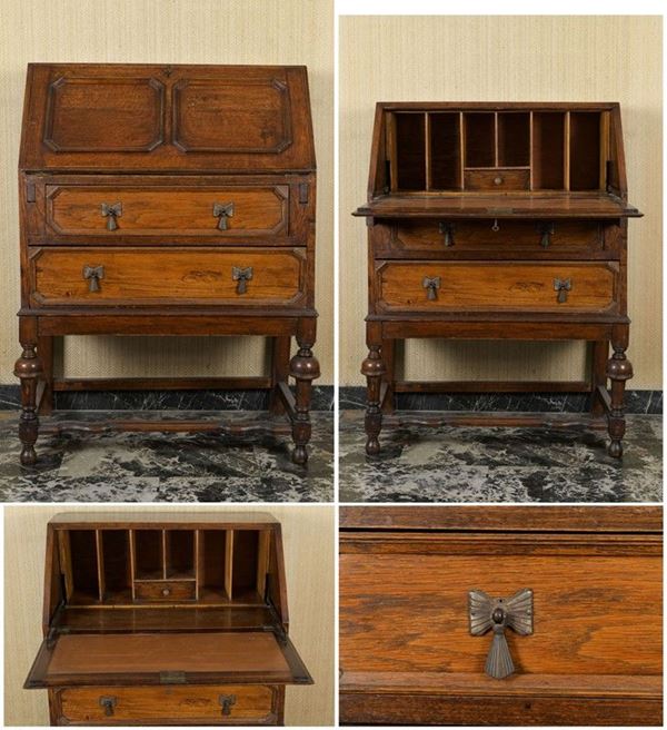 Rectangular flap with two drawers