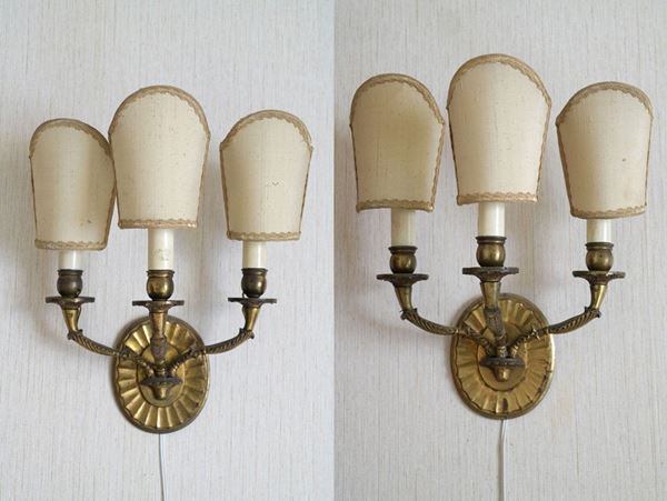 Coppia di appliques da parete