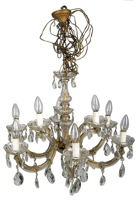 Lampadario di vetro