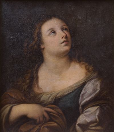 Santa in estasi, olio su tela