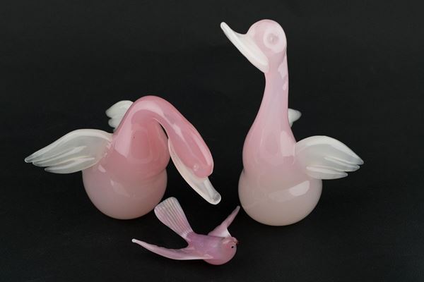Lotto di tre sculture in forma