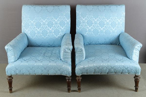 Pair of fireplace armchairs