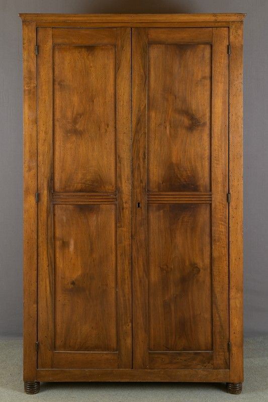 Walnut wardrobe with two doors