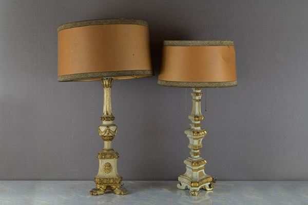 Lot of four candlesticks