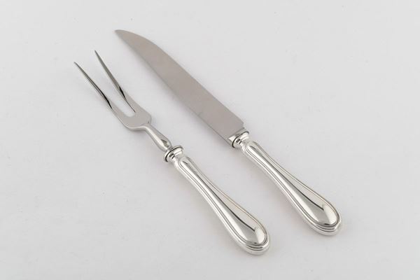 Posate da arrosto in argento 