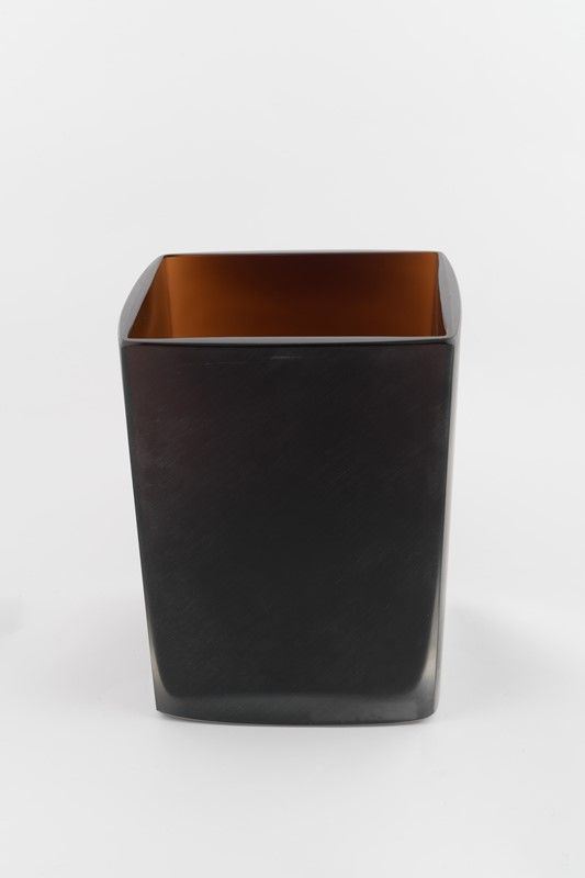 Vaso rettangolare in vetro fum&#232;