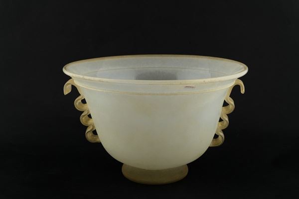 Vaso in vetro bianco