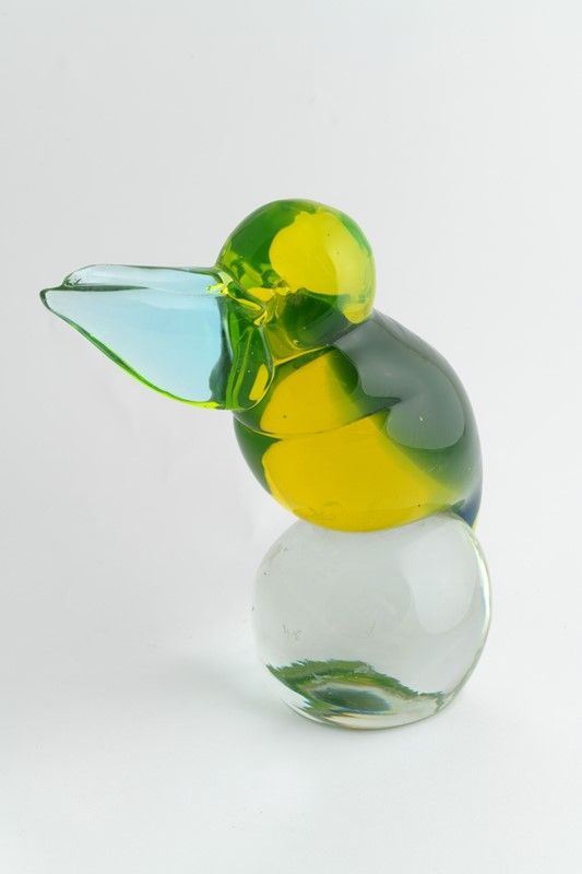 Scultura in vetro di volatile